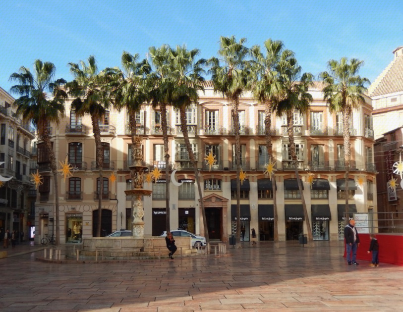 Blick auf die Plaza de la Constitución in Malaga